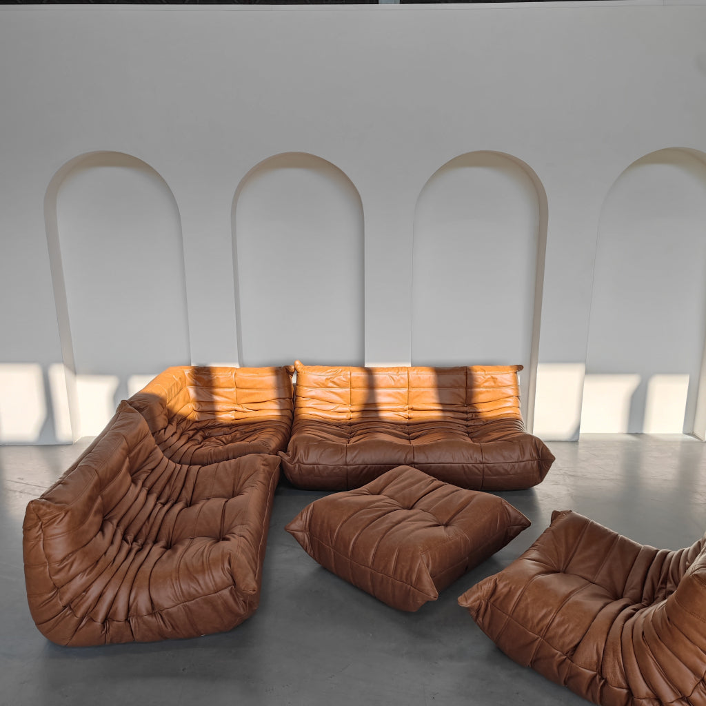 Ligne Roset Togo Modulaire Set | Cognac Leder