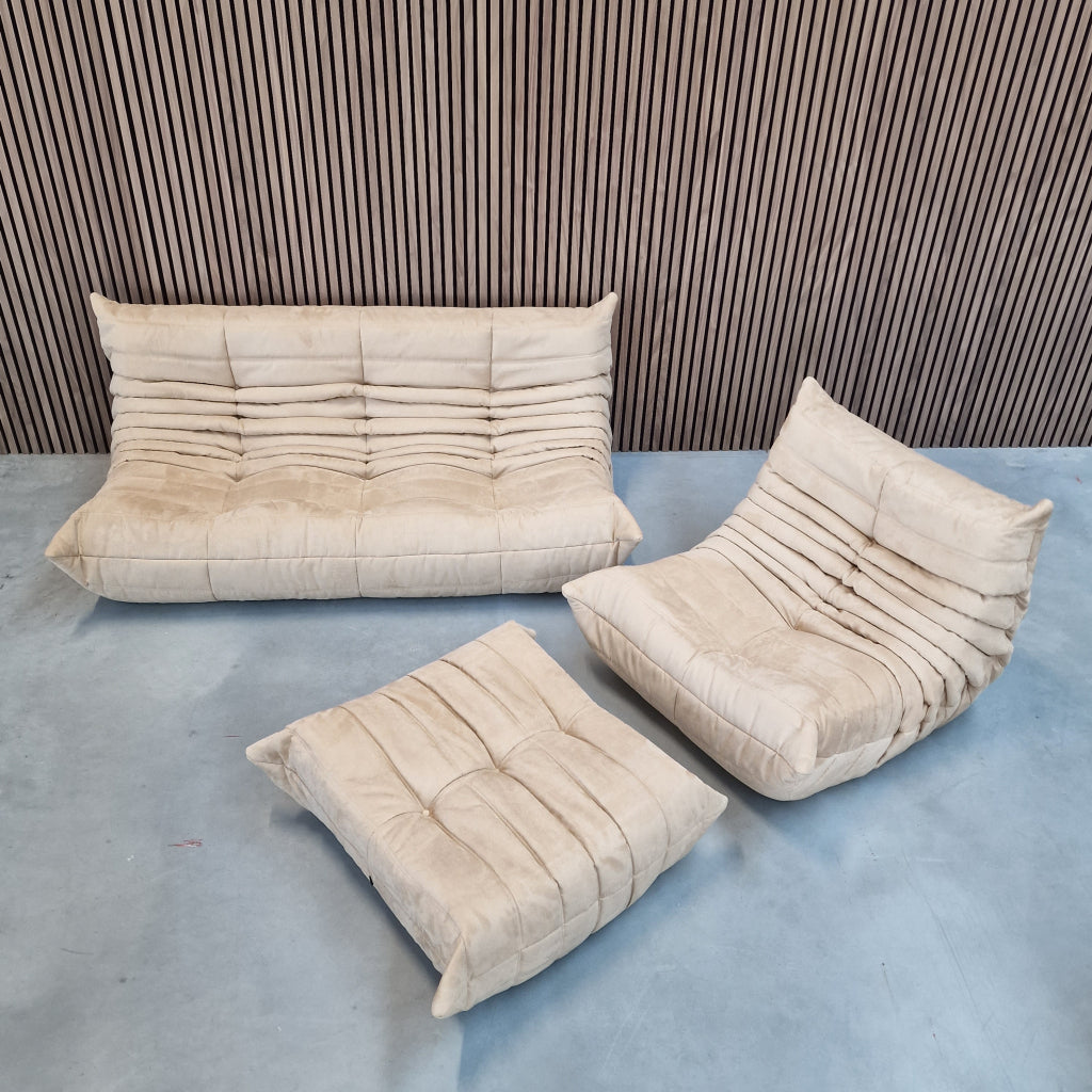 Ligne Roset Togo Large Settee 3-zits | Sand Alcantara