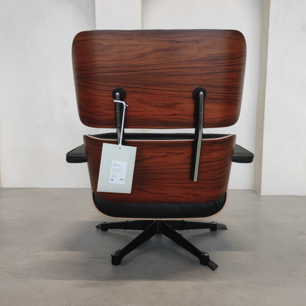 Vitra Eames Lounge Chair Palisander - Nero F leder