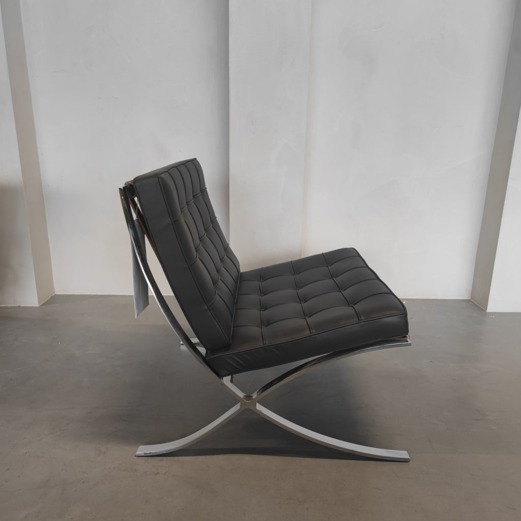 Knoll Barcelona chair - Volo mokka leder