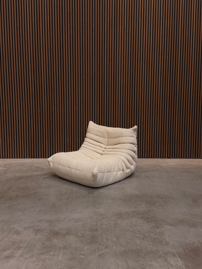 Ligne Roset Togo Fireside Chair 1-zits | Beige Bouclé