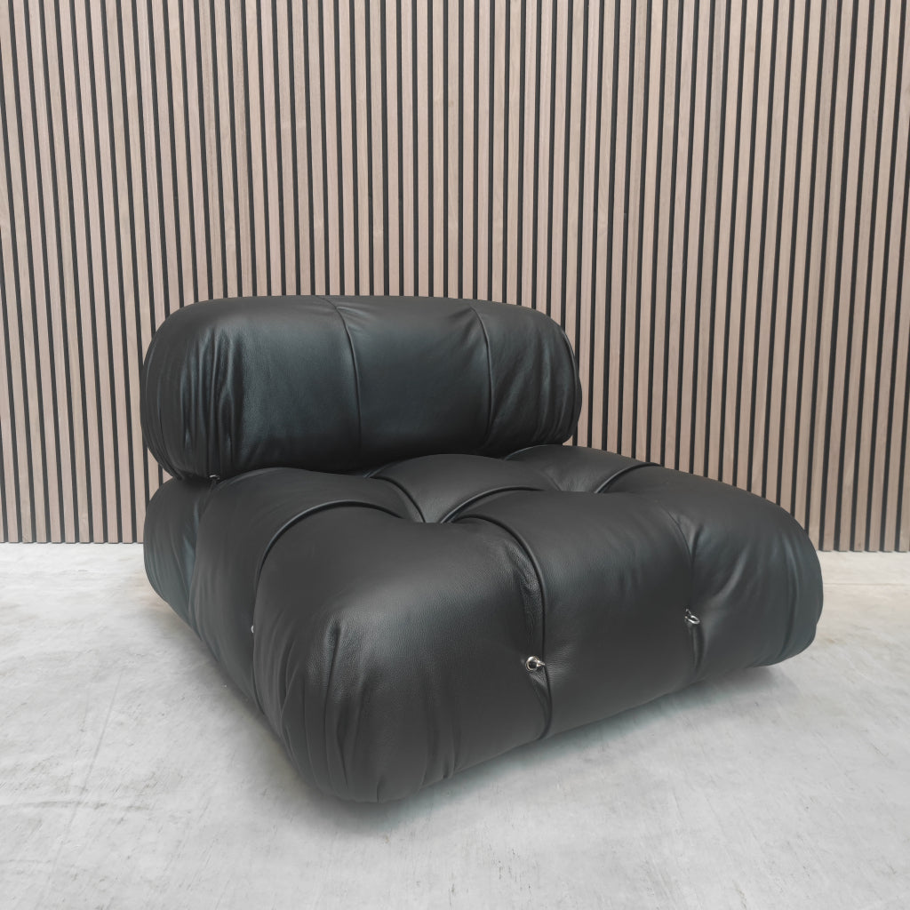 Vintage B&B Italia Camaleonda element Zwart leder