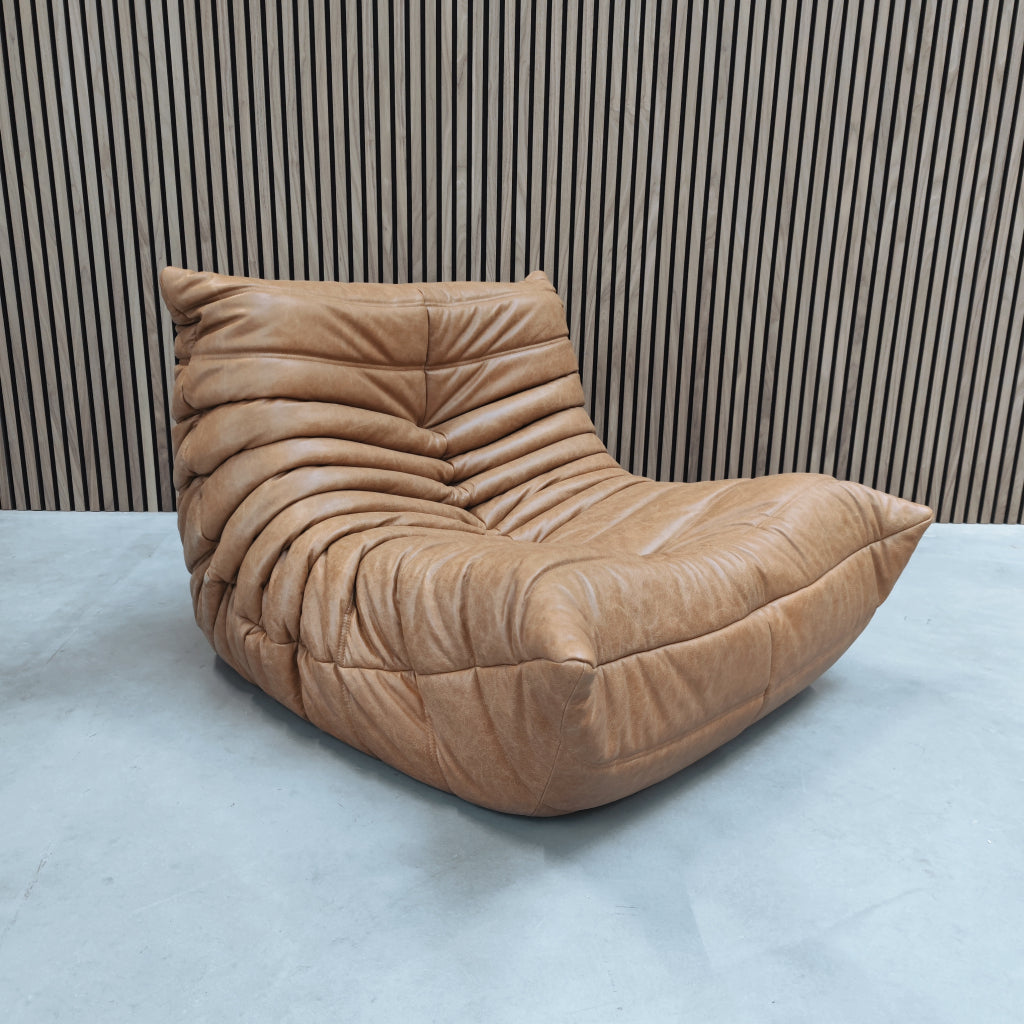 Ligne Roset Togo Fireside Chair 1-zits | Cognac Leder