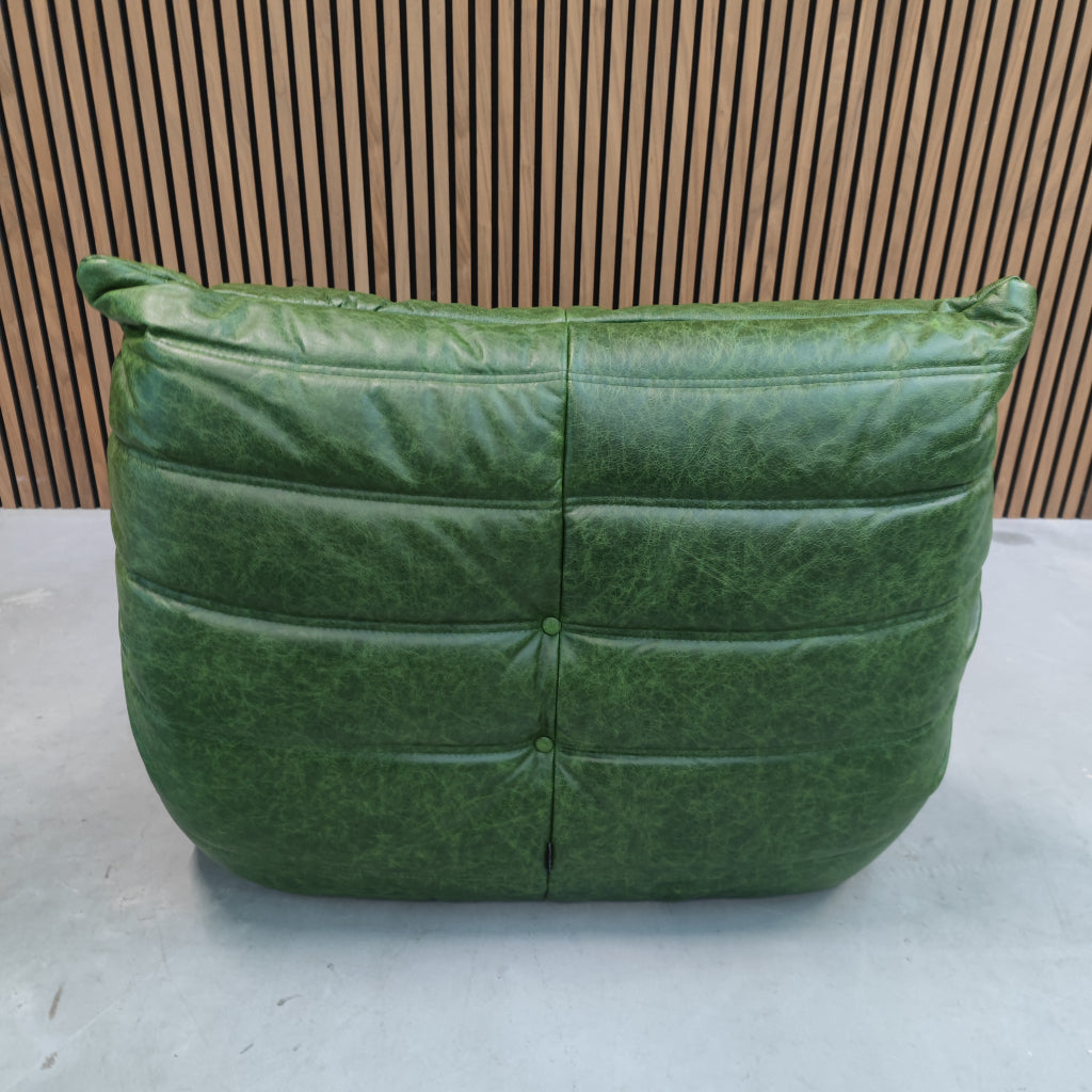 Ligne Roset Togo Fireside Chair 1-zits | Rustical Green Leer