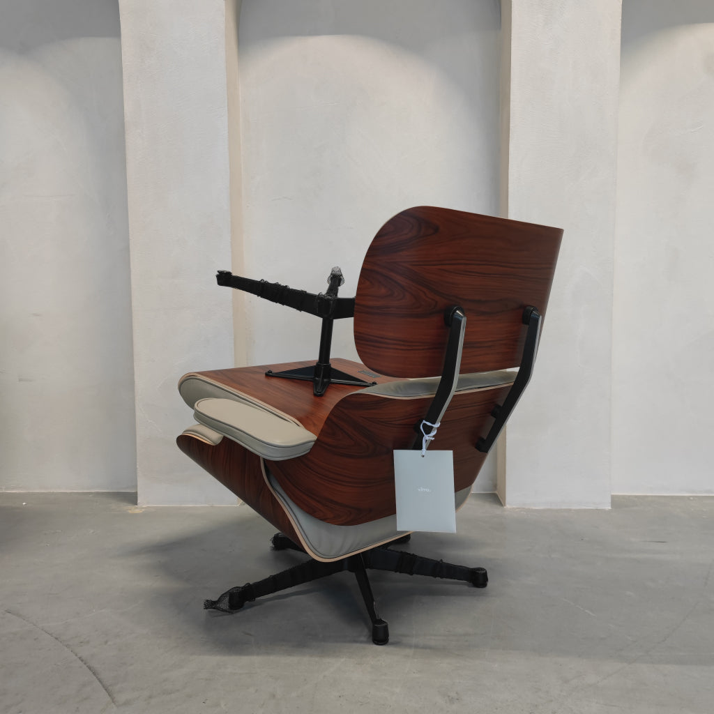 Vitra Eames Lounge chair - Palissander - Dark sand leder
