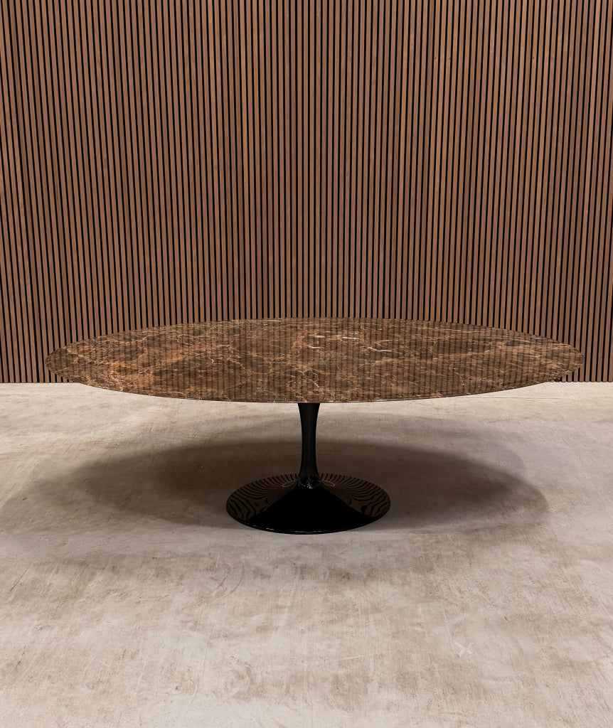 Knoll Saarinen High tulip table - 198 cm - brown emperador