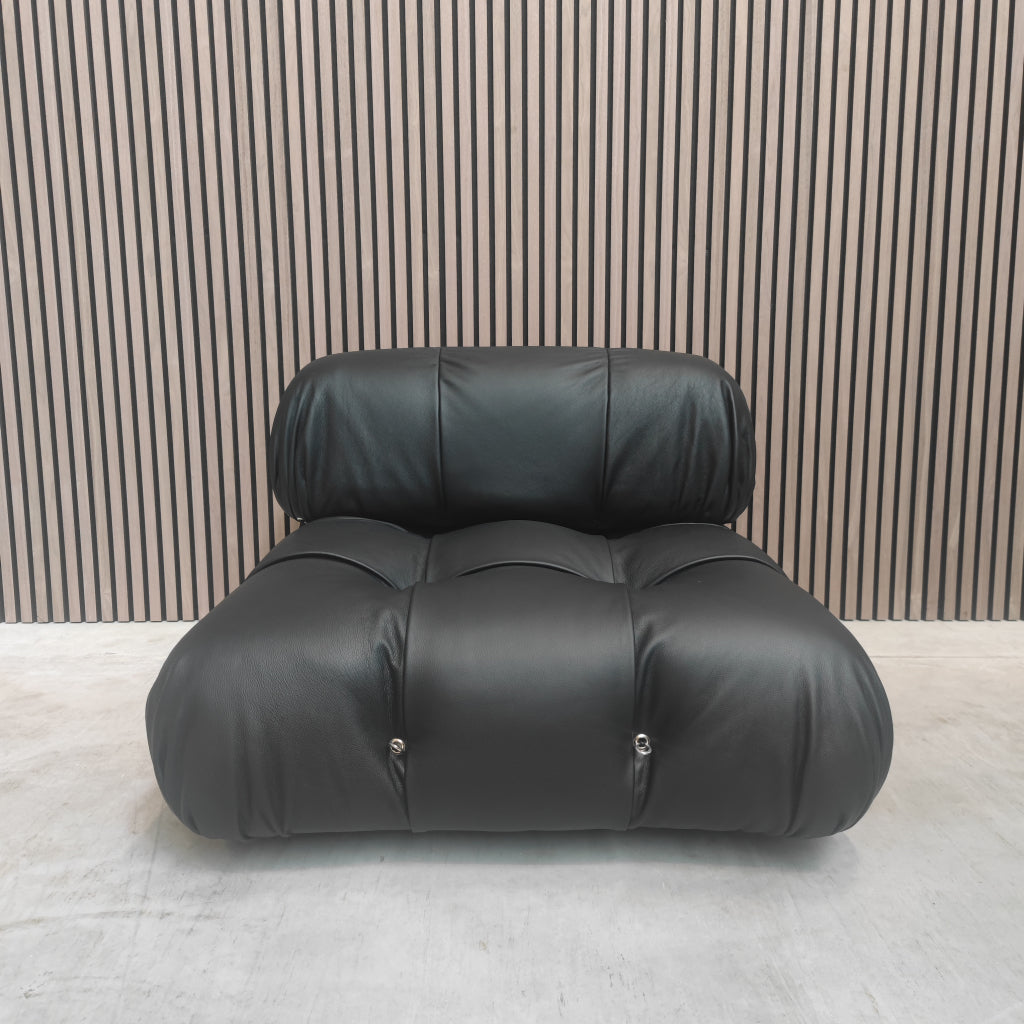Vintage B&B Italia Camaleonda element Zwart leder