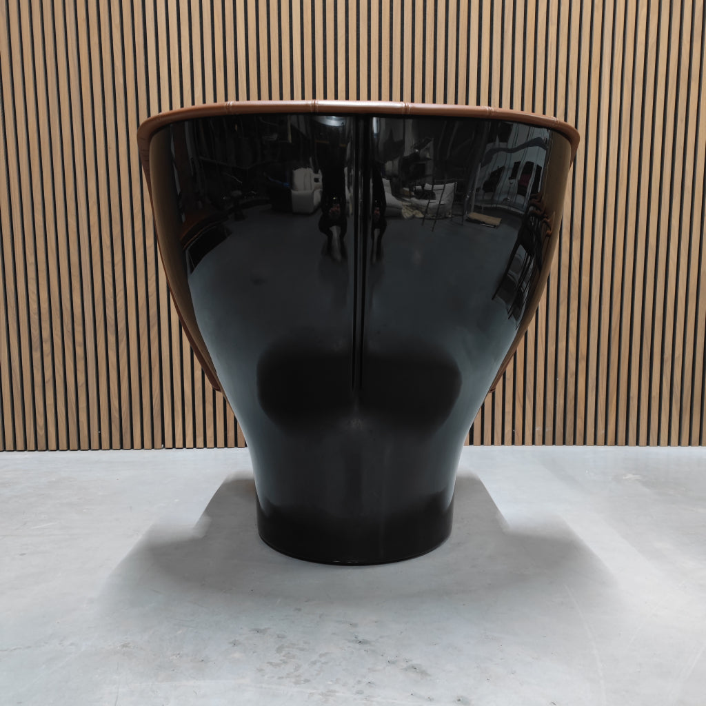 Longhi Elda chair - Fiberglass shell / Miami 42010 leather