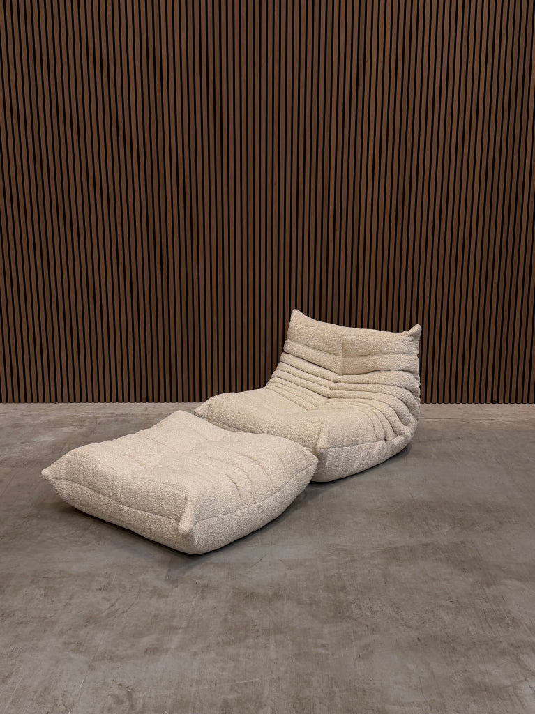 Ligne Roset Togo Fireside Chair 1-zits | Beige Bouclé