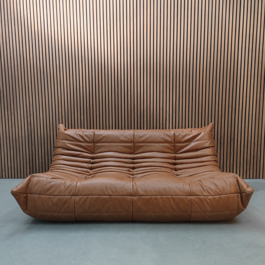 Ligne Roset Togo Large Settee 3-zits | Cognac Leather