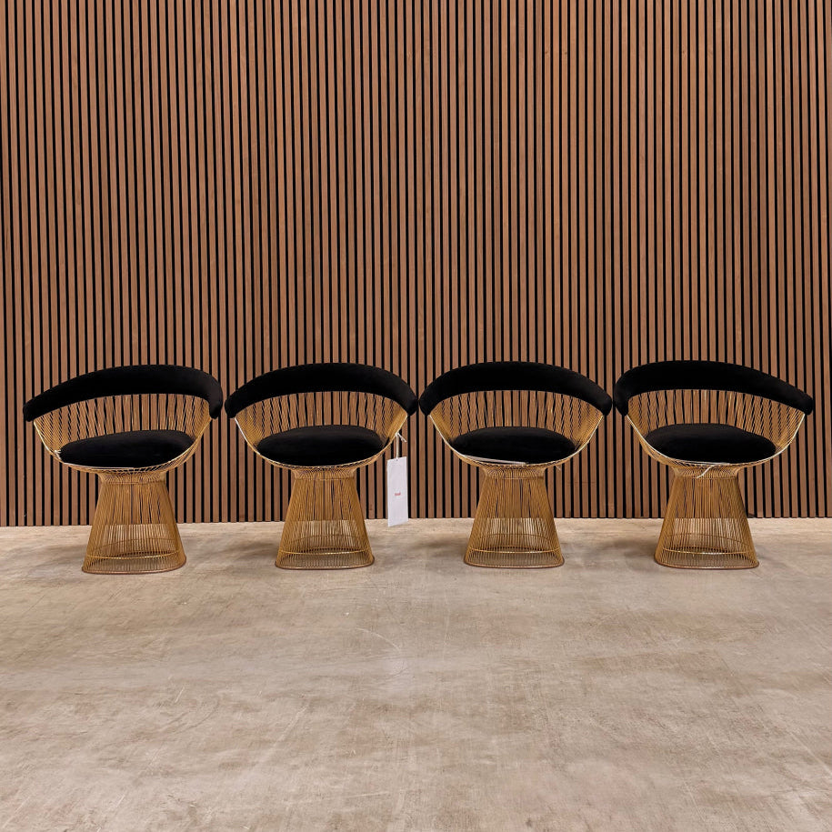 Knoll Platner Dining Chair – Black Cashmere