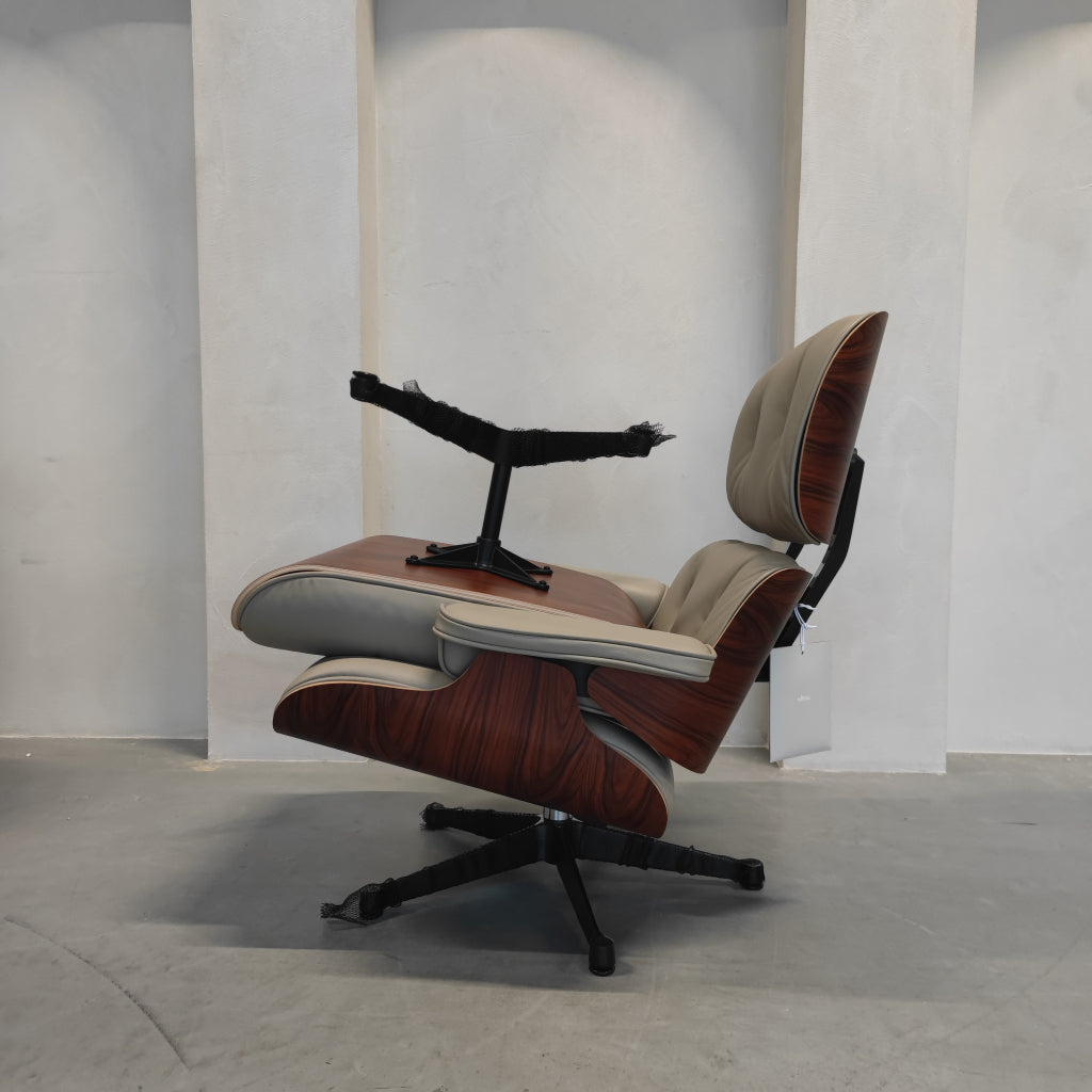 Vitra Eames Lounge chair - Palissander - Dark sand leder