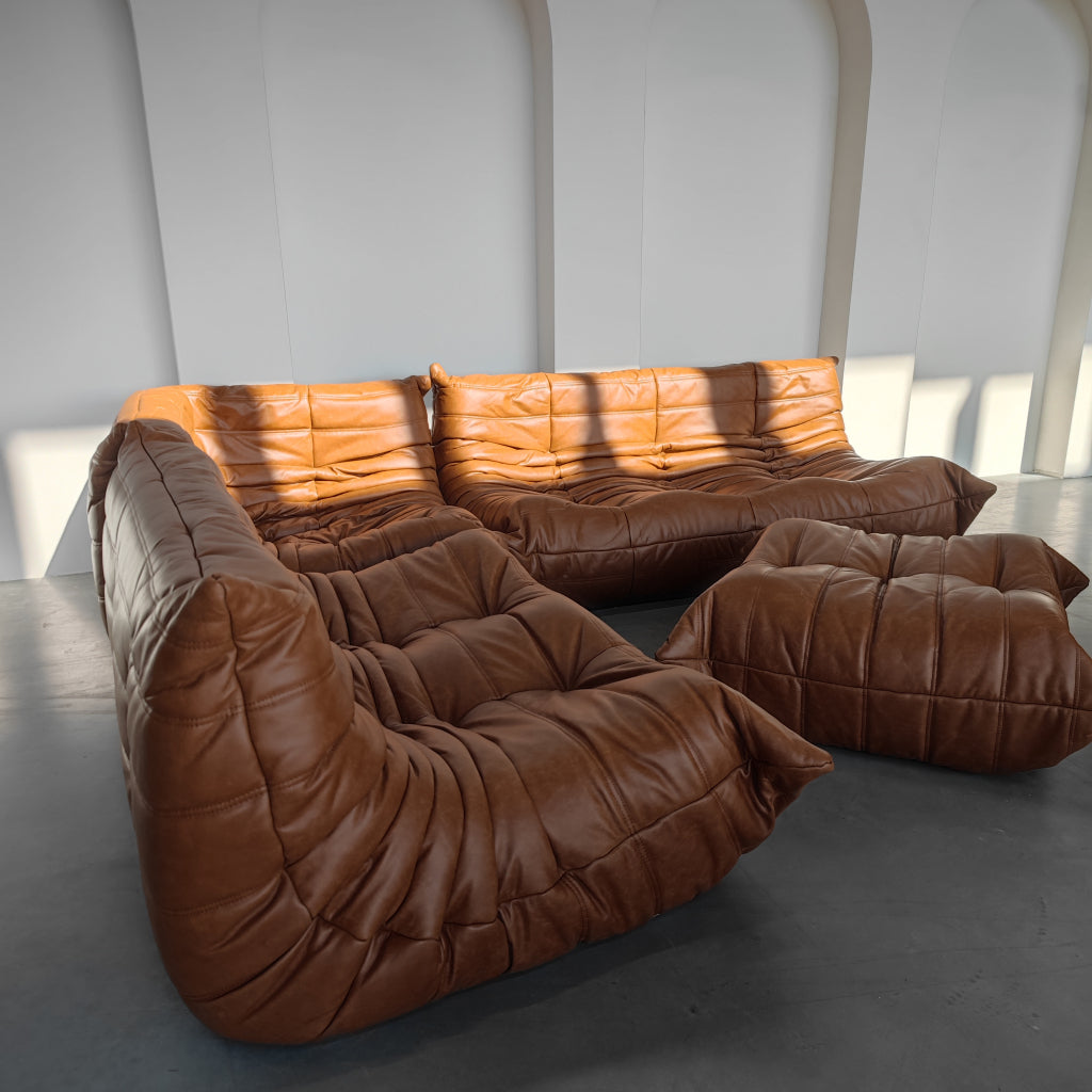 Ligne Roset Togo Modulaire Set | Cognac Leder