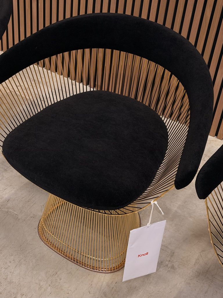 Knoll Warren Platner Chair - Cashmere zwart met goud