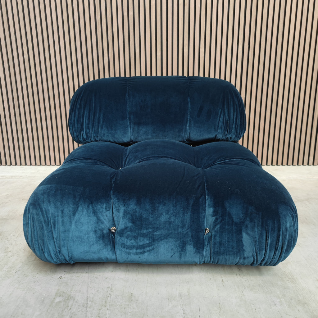 Vintage B&B Italia Camaleonda Module in Blauw microvezel
