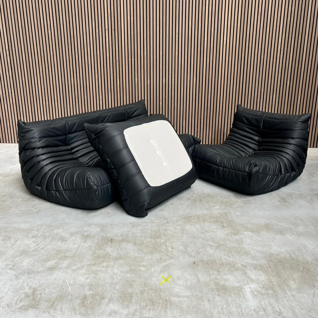 Ligne Roset Togo Modulaire Set | Nero Leder