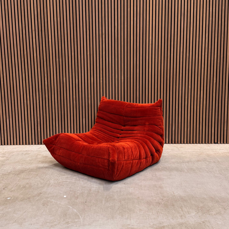 Ligne Roset Togo Armchair – Red Corduroy