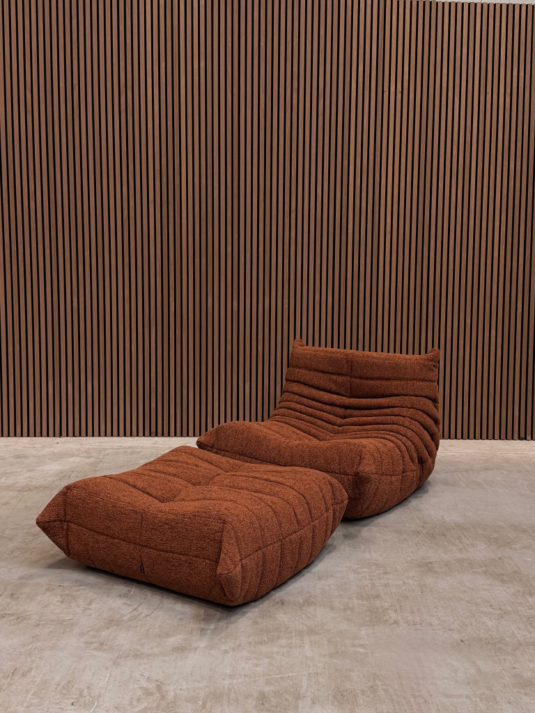 Ligne Roset Togo Fireside Chair 1-zits | Rood Woolblend
