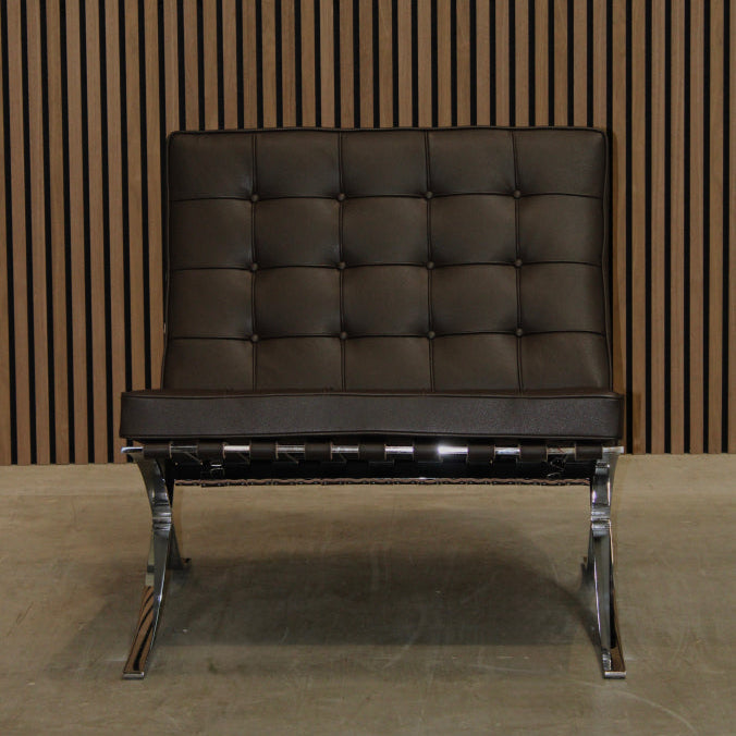 Knoll Barcelona Chair - Volo Leather Chocolate