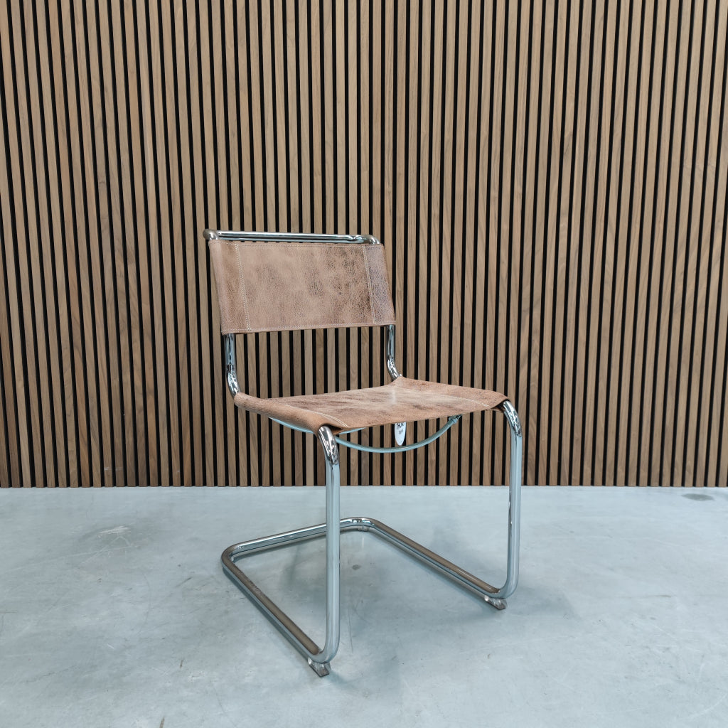Thonet S 33 Buffalo leather dining chair