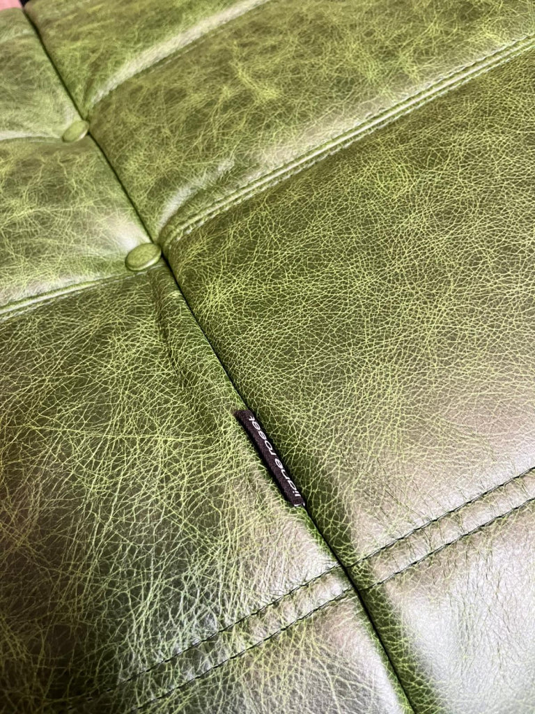 Ligne Roset Togo Fireside Chair 1-zits | Rustical Green Leer