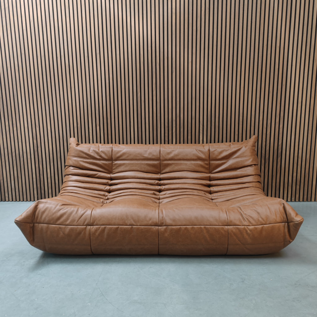 Ligne Roset Togo Large Settee 3-zits | Cognac Leather