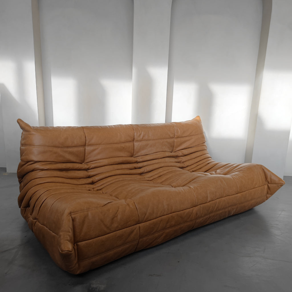 Ligne Roset Togo Large Settee 3-zits | Camel Leder