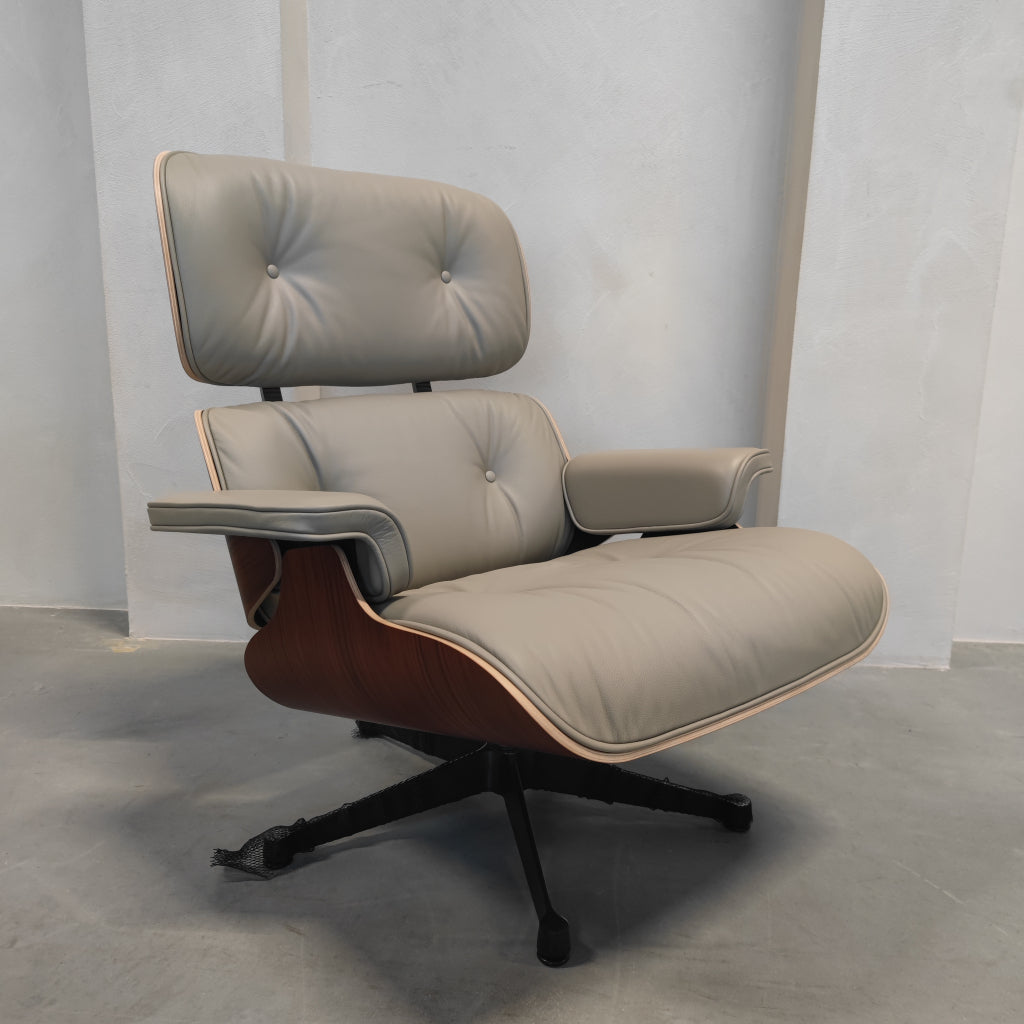Vitra Eames Lounge chair - Palissander - Dark sand leder
