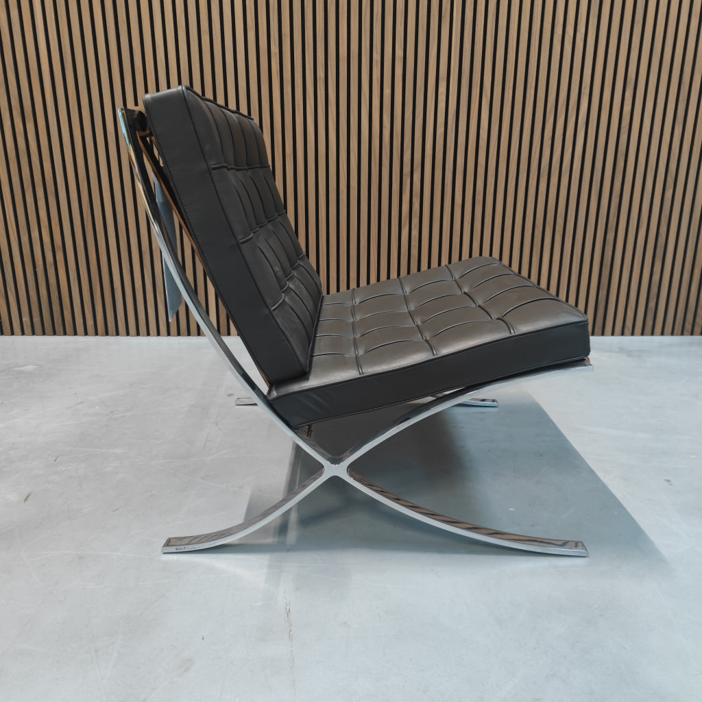 Knoll Barcelona chair - Volo zwart leder