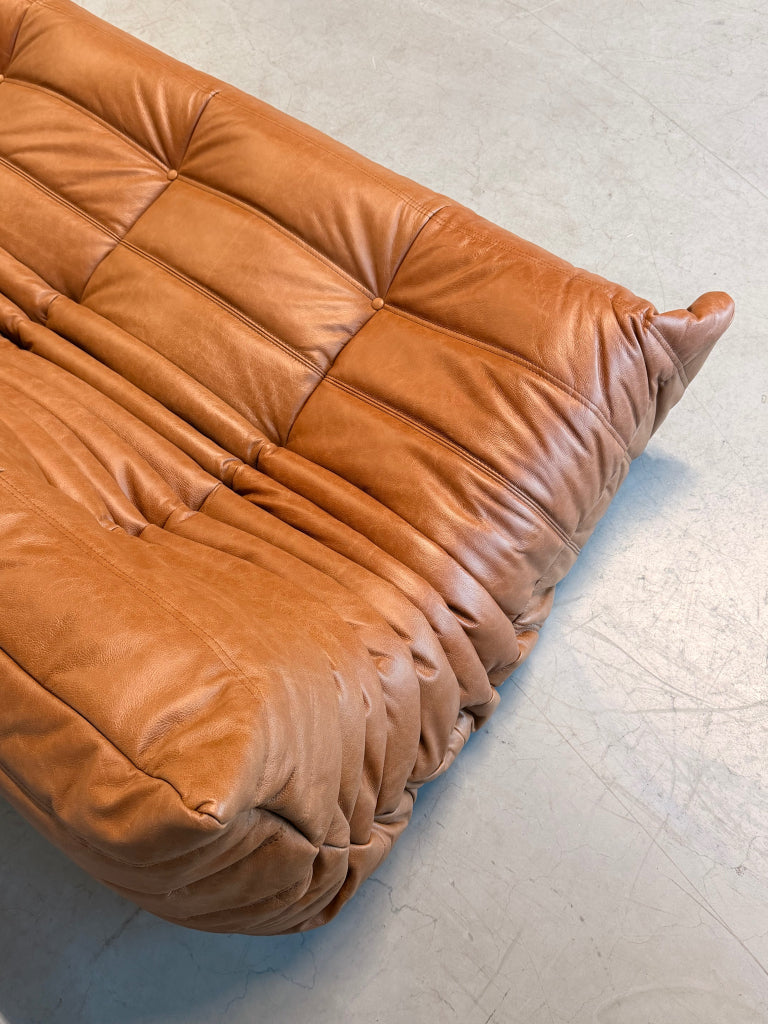 Ligne Roset Togo Large Settee 3-zits | Cognac Leder