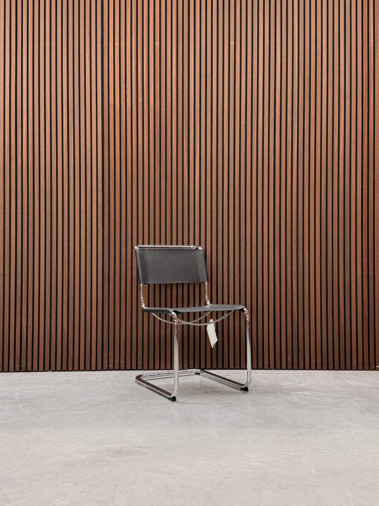 Thonet S33 stoel kernleder zwart