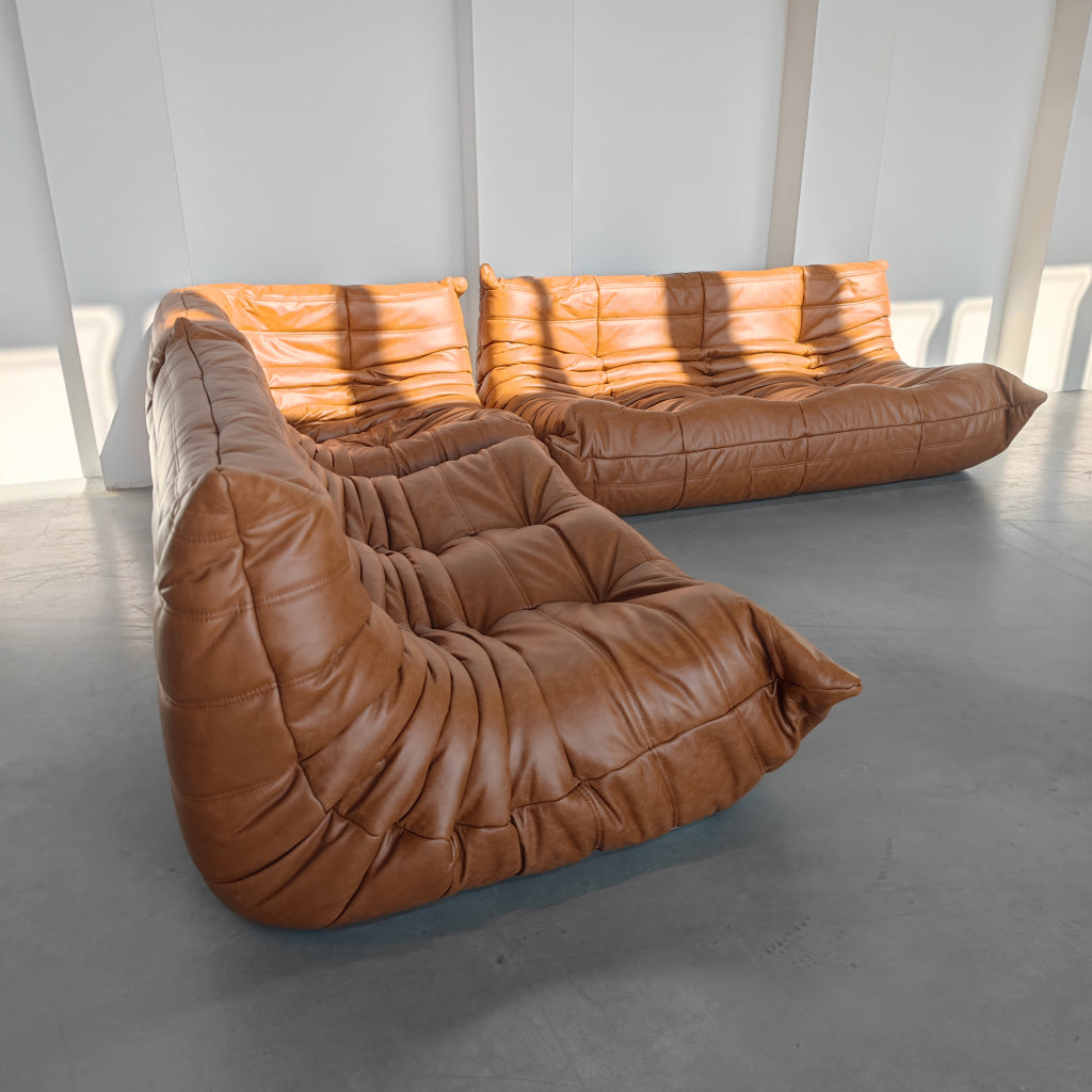 Ligne Roset Togo Modulaire Set | Cognac Leder