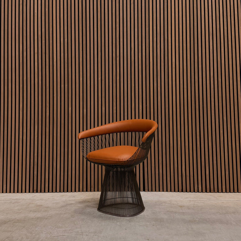 Knoll Platner Dining Chair – Cognac Leather