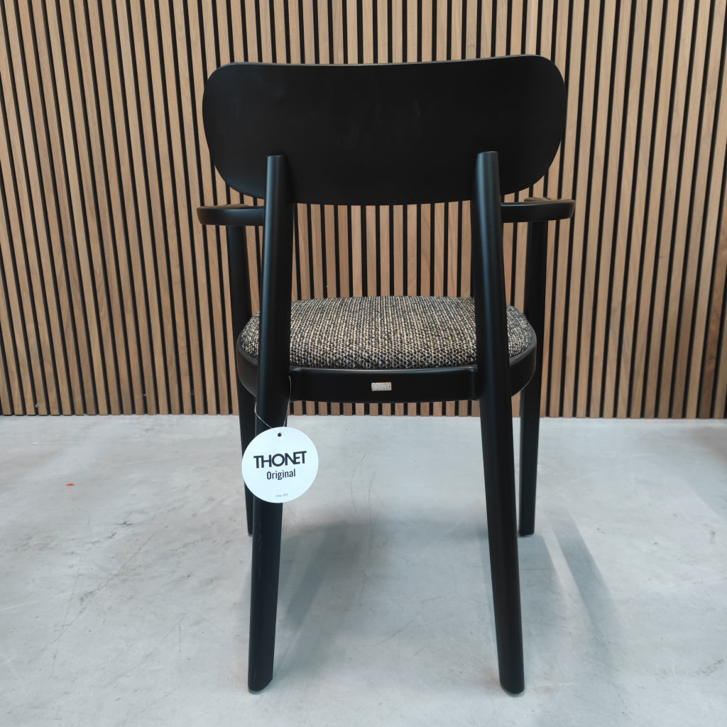 Thonet 118 F - Armstoel - Zwart gelakt beuken