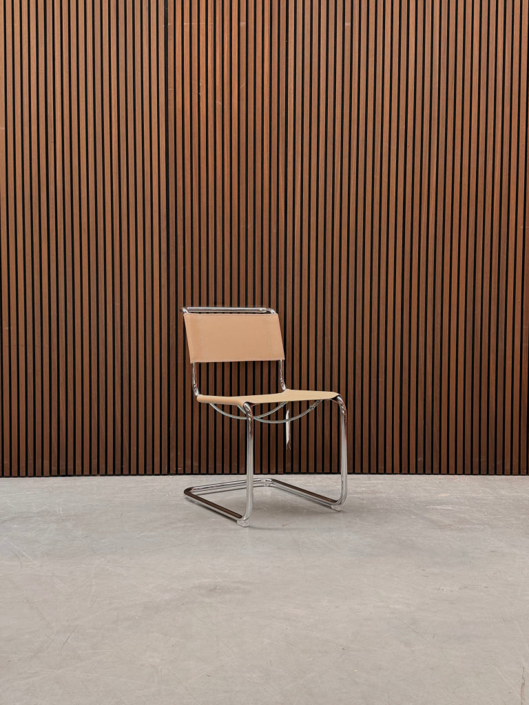 Thonet S33 stoel kernleder beige