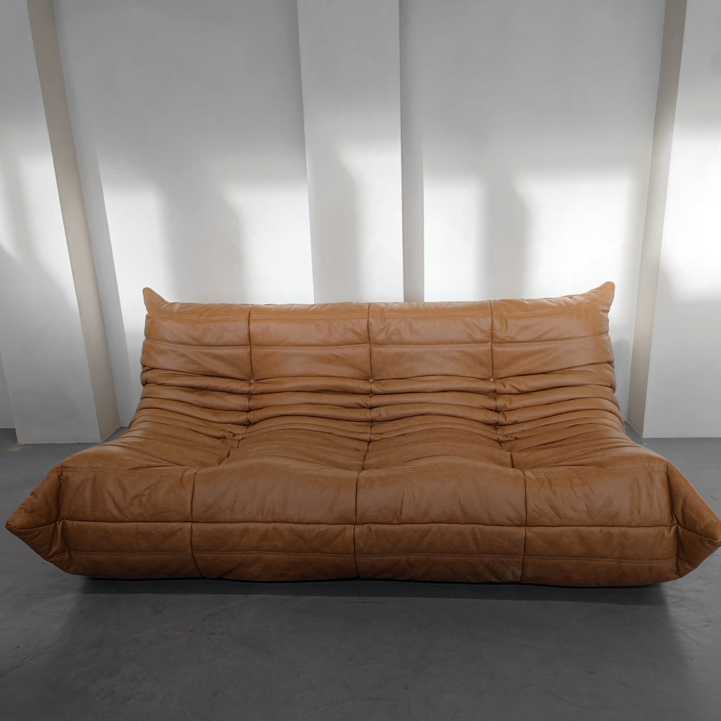Ligne Roset Togo Large Settee 3-zits | Camel Leder