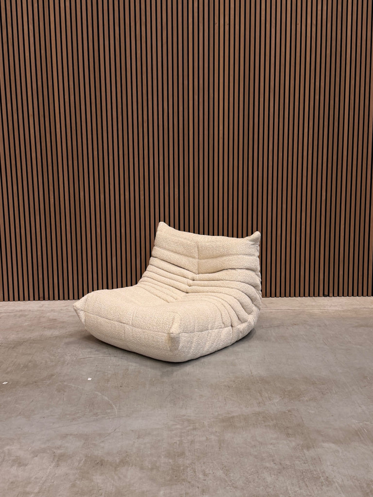 Ligne Roset Togo Fireside Chair 1-zits | Beige Bouclé