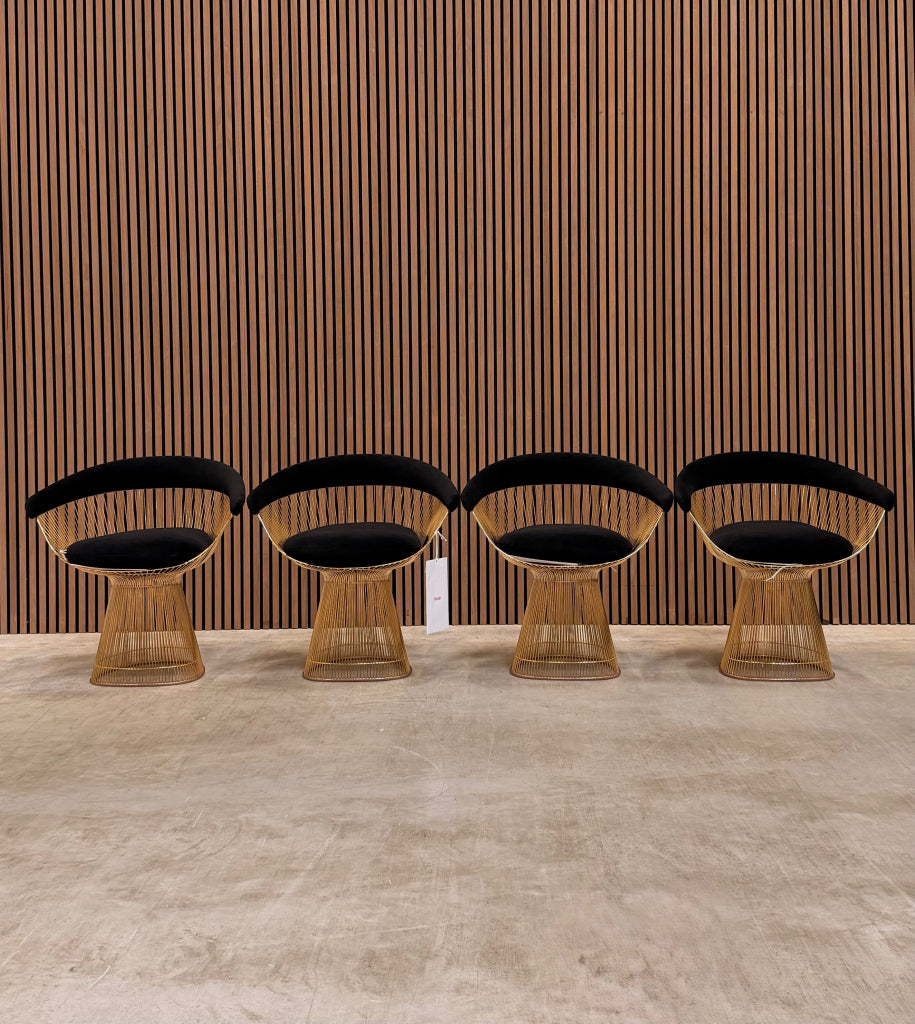 Knoll Warren Platner Chair - Cashmere zwart met goud