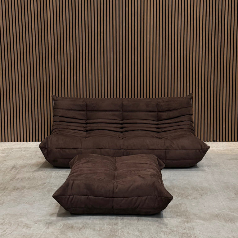 Ligne Roset Togo Large Settee 3-zits | Bruin Alcantara
