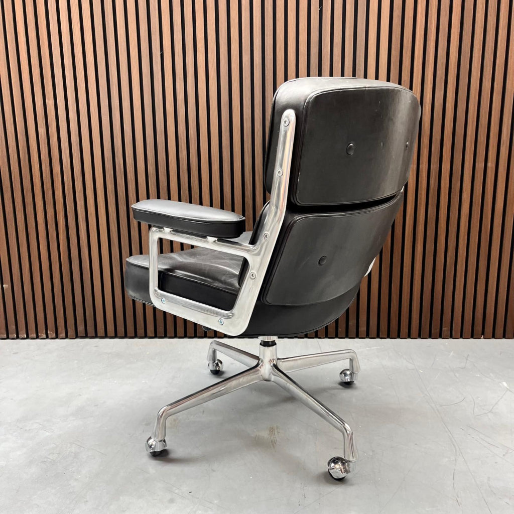 Vitra Eames Lobby chair - Vintage - Nero leder