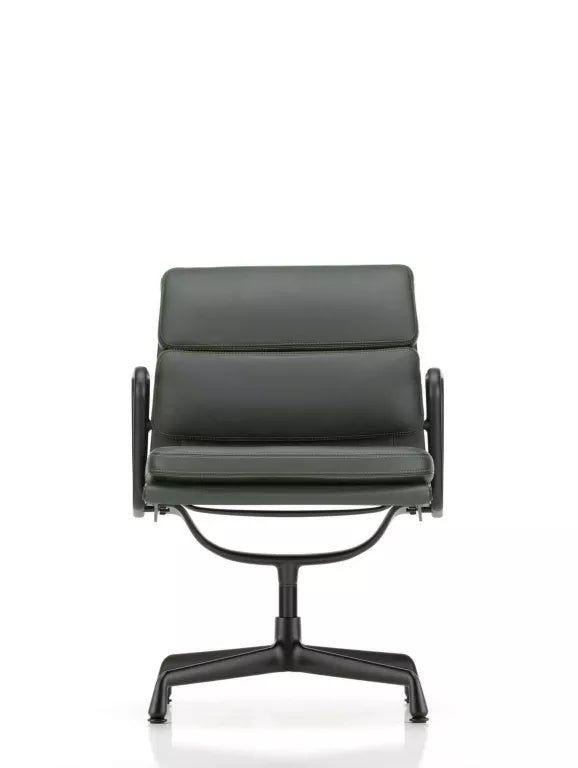Vitra Aluminum Chair Black EA 208 Soft Pad
