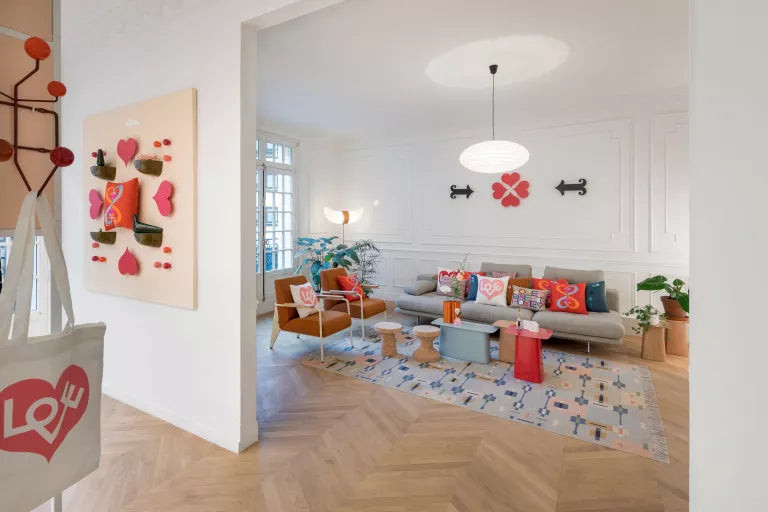 Vitra Double Heart kussen 40x40