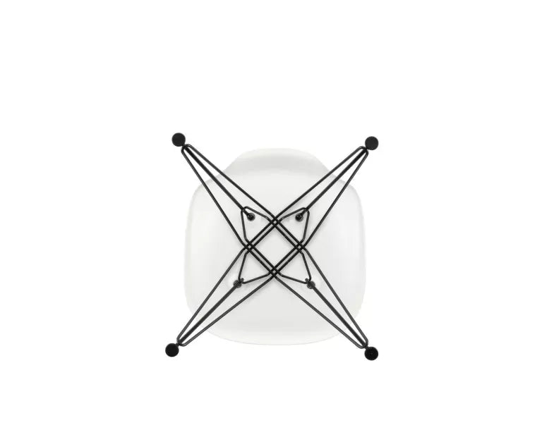 Vitra Eames DSR chair black powder coated base