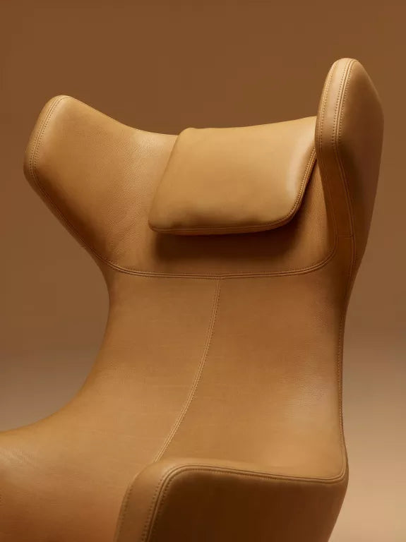 Vitra Grand Repos loungestoel met Ottoman, Leder Premium