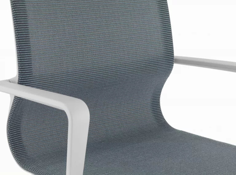 Vitra Physix vergaderstoel wit frame trioknit