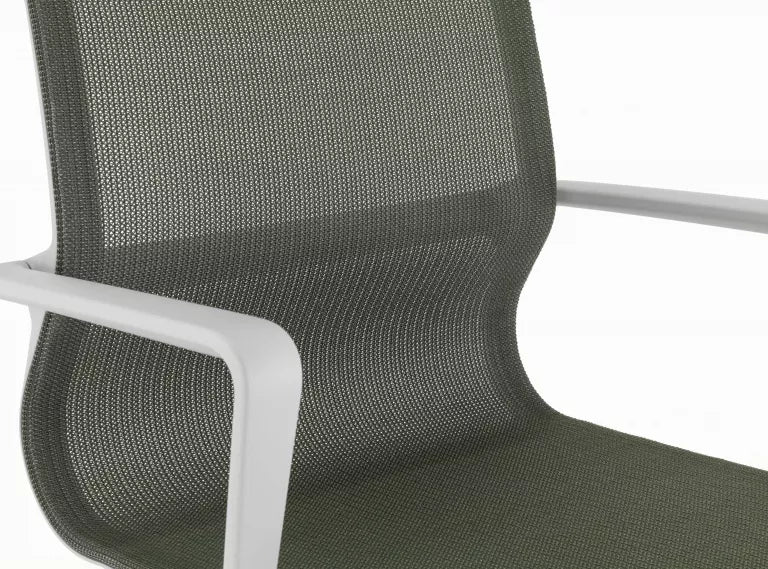 Vitra Physix vergaderstoel wit frame trioknit