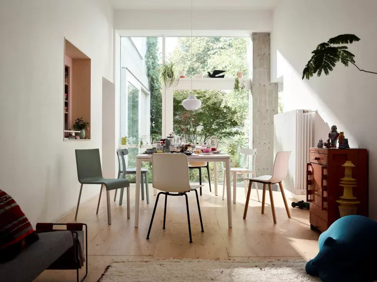 Vitra Plate table 180x90 MDF powder coated white, base white