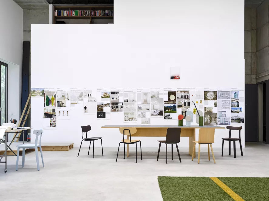 Vitra Moca chair black powder coated base