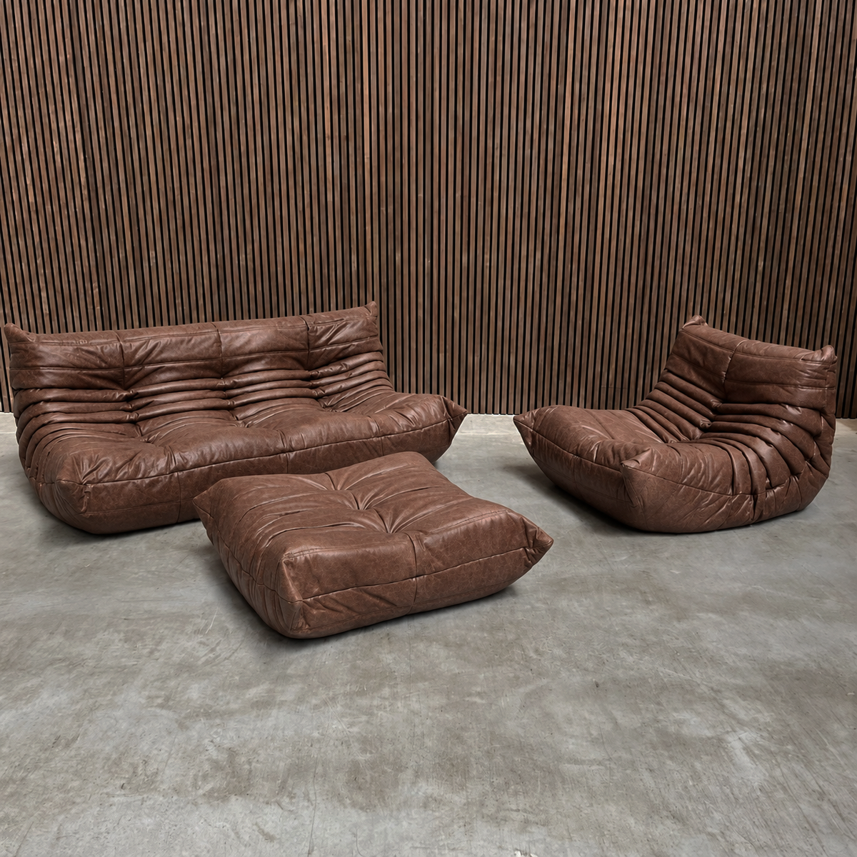 Ligne Roset Togo Modulaire Set | Mokka Leder