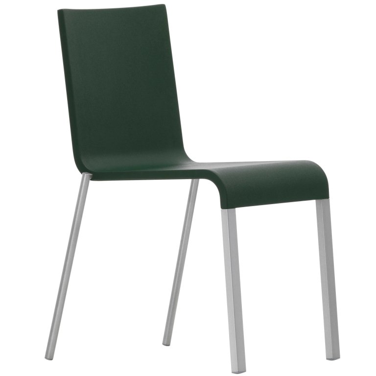 Vitra .03 chair with pinned base silver stackable